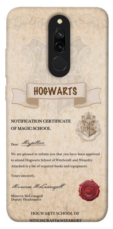 Чехол на Xiaomi Redmi 8 The Hogwarts acceptance letter фото 1 из 1