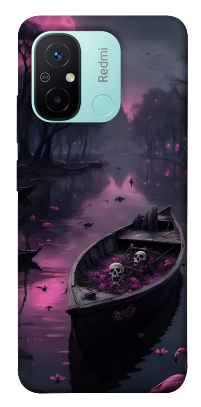 Чехол на Xiaomi Redmi 12C / Poco C55 Boat and flamingo фото 1 из 1