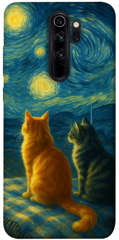 Чохол на Xiaomi Redmi Note 8 Pro Cats under the stars фото 1 з 1