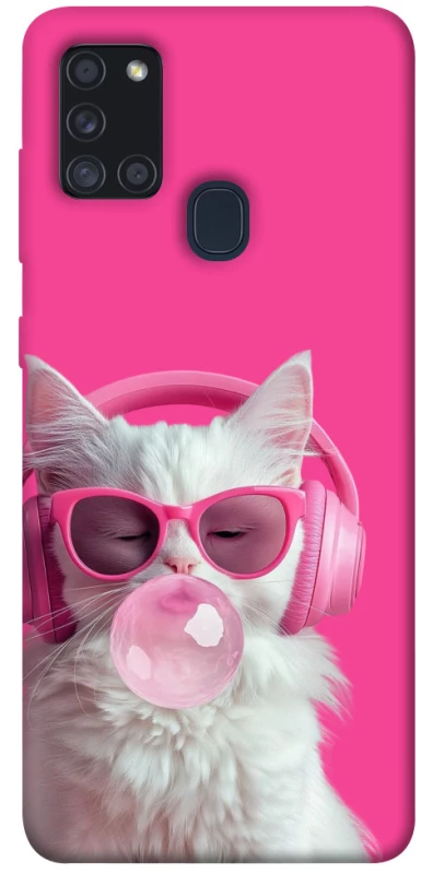 Чехол на Samsung Galaxy A21s Pink kitty фото 1 из 1