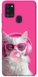 Чохол на Samsung Galaxy A21s Pink kitty фото 1 Чохол на Samsung Galaxy A21s Pink kitty фото 1 з 1