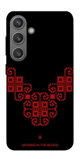 Чехол на Samsung Galaxy S24+ Черно-красная вышиванка фото 1 из 1