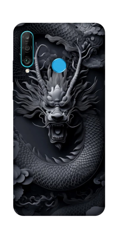 Чохол на Huawei P30 lite black dragon фото 1 з 1