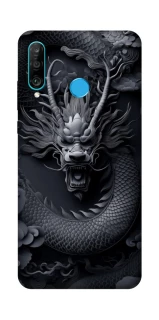 Чехол на Huawei P30 lite black dragon фото 1 из 1