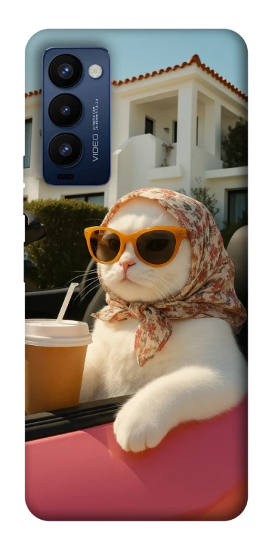 Чохол на TECNO Camon 18 Pro Stylish Cat Cruise фото 1 з 1