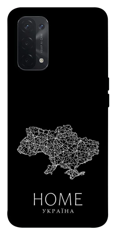 Чехол на Oppo A54 5G / A74 5G Ukraine black map фото 1 из 1