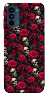 Чохол на Motorola Moto G41 Черепа та рози фото 1 з 1