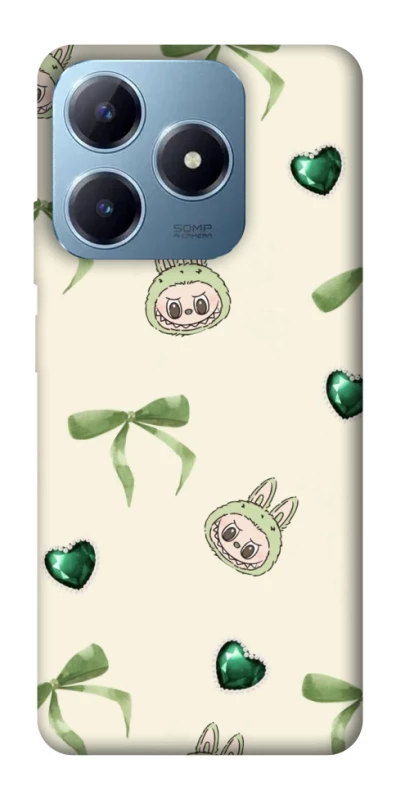 Чехол на Realme C63 Labubu Green Heart фото 1 из 1