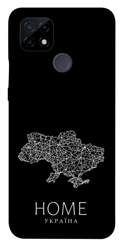 Чохол на Realme C21 Ukraine black map фото 1 з 1