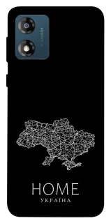 Чохол на Motorola Moto E13 Ukraine black map фото 1 з 1