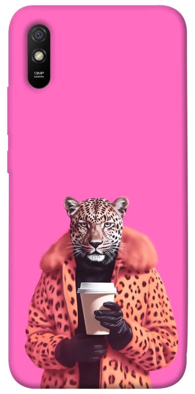 Чохол на Xiaomi Redmi 9A Леопард з кавою фото 1 з 1