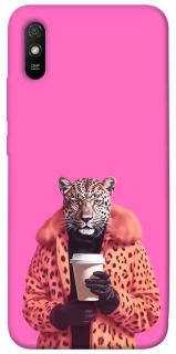 Чохол на Xiaomi Redmi 9A Леопард з кавою фото 1 з 1
