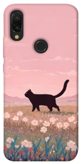 Чехол на Xiaomi Redmi 7 cat on a field фото 1 из 1