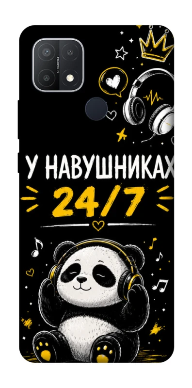 Чехол на Oppo A15s / A15 У навушниках 24/7 фото 1 из 1