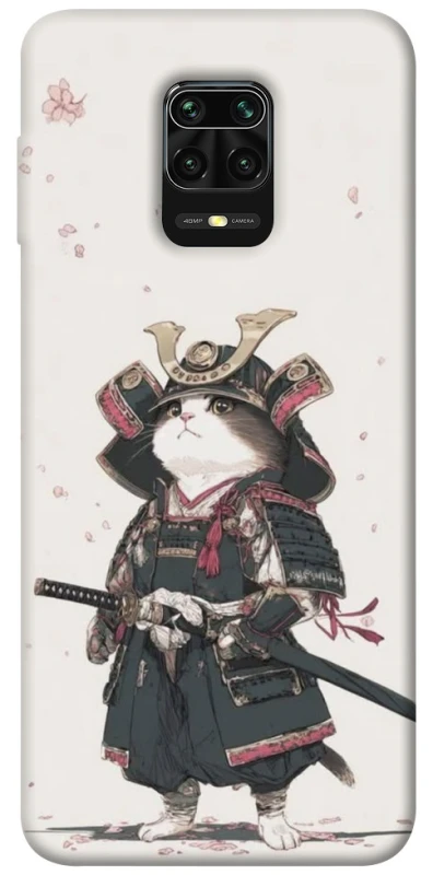 Чохол на Xiaomi Redmi Note 9s / Note 9 Pro / Note 9 Pro Max Samurai Cat Warrior фото 1 з 1