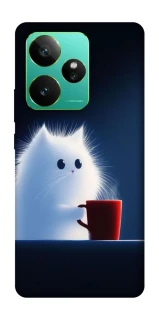 Чехол на Realme GT 7 Чехол кот с кофе фото 1 из 1
