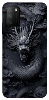 Чехол на Xiaomi Poco M3 black dragon фото 1 из 1
