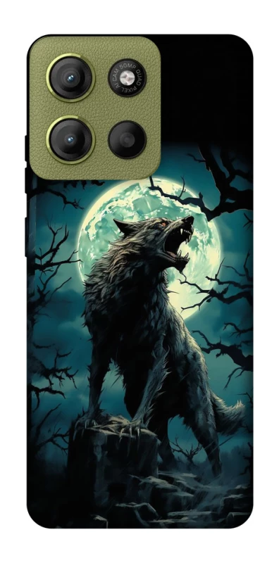 Чехол на Motorola Moto G15 4G Волк под луной фото 1 из 1