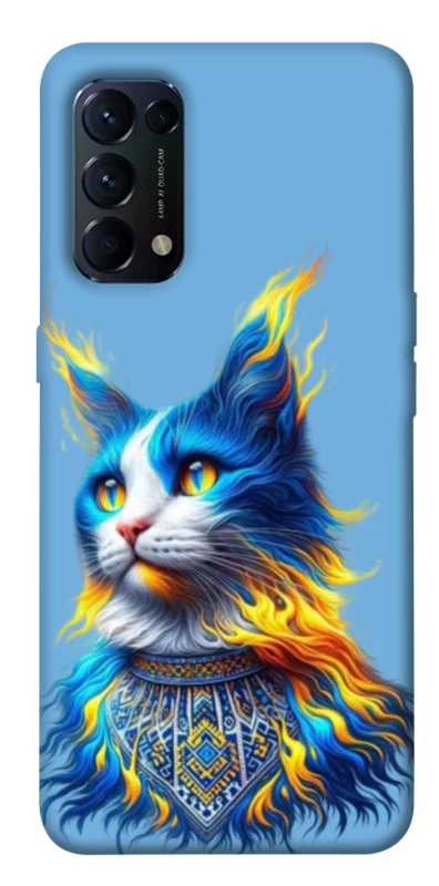 Чехол на Oppo Reno 5 4G Кот патриот фото 1 из 1