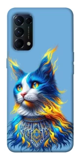 Чохол на Oppo Reno 5 4G Кіт патріот фото 1 з 1