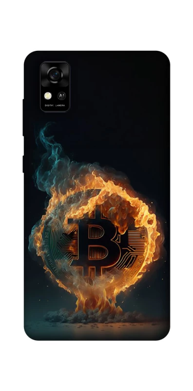 Чохол на ZTE Blade A31 Fire Bitcoin фото 1 з 1