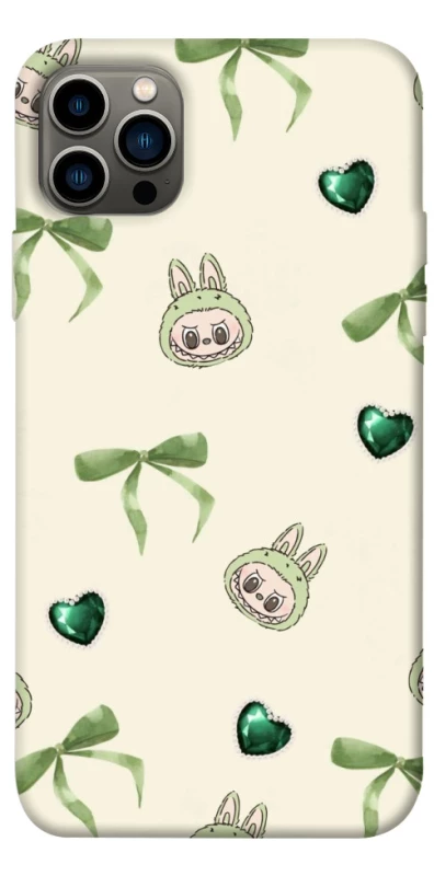Чехол на Apple iPhone 12 Pro (6.1") Labubu Green Heart фото 1 из 1