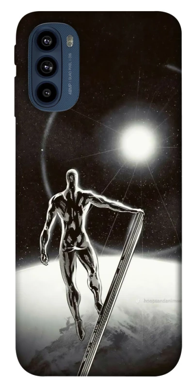 Чехол на Motorola Moto G41 Серебряный сёрфер фото 1 из 1