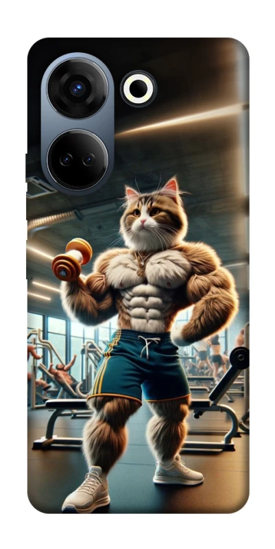 Чехол на TECNO Camon 20 Pro (CK7n) Качок кот фото 1 из 1