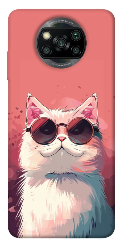 Чохол на Xiaomi Poco X3 NFC / Poco X3 Pro Сat with glasses фото 1 з 1