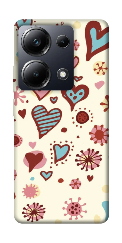 Чохол на Xiaomi Poco M6 Pro 4G Pretty hearts фото 1 з 1