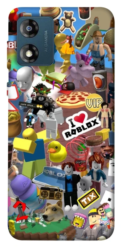 Чохол на Motorola Moto E13 Roblox collage ver.5 фото 1 з 1