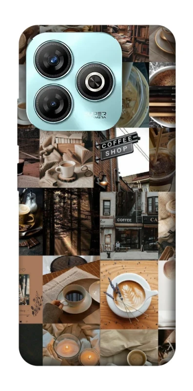 Чохол на ZTE Blade A75 4G Coffee collage ver.3 фото 1 з 1