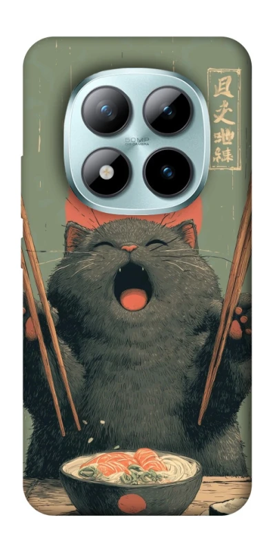 Чехол на Xiaomi Redmi Note 15 Pro+ 5G Hungry Cat фото 1 из 1