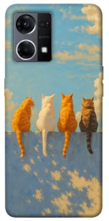 Чехол на Oppo Reno 7 4G cats on wall фото 1 из 1