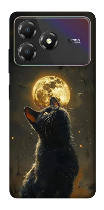 Чохол на ZTE Blade A36 Кіт під місяцем v2 фото 1 з 1
