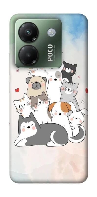Чохол на Xiaomi Poco M7 pro 5G Funny Pets ver.2 фото 1 з 1