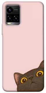 Чохол на Vivo Y21 / Y33s Peeping cat фото 1 з 1