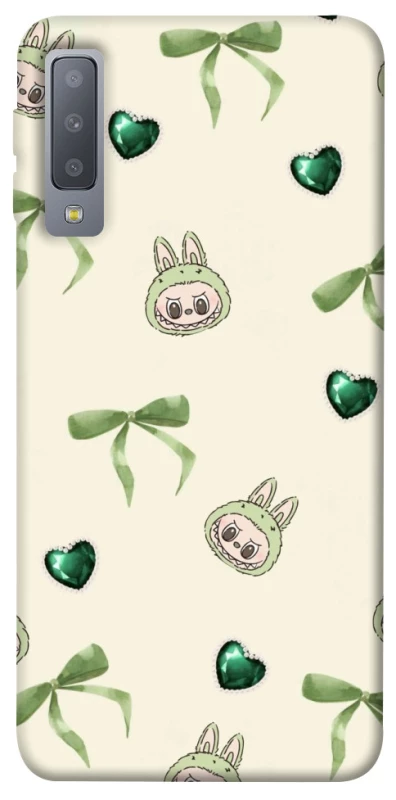 Чохол на Samsung A750 Galaxy A7 (2018) Labubu Green Heart фото 1 з 1