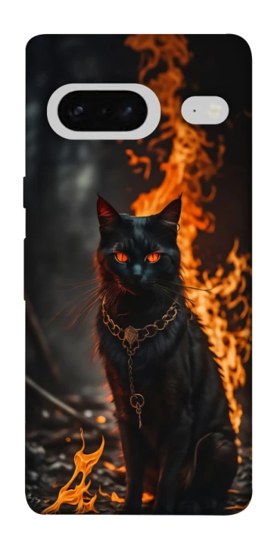 Чехол на Google Pixel 7 Огненный кот фото 1 из 1