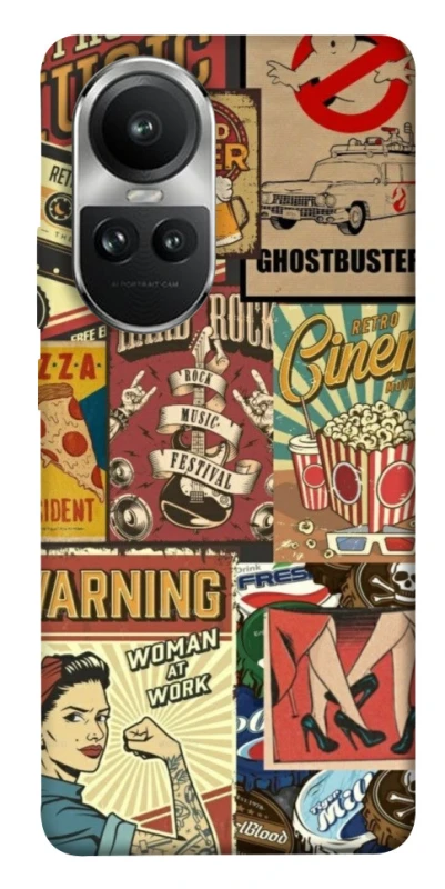 Чохол на Oppo Reno 10 Retro collage ver.2 фото 1 з 1
