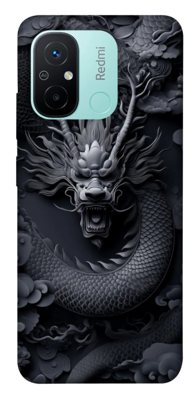 Чехол на Xiaomi Redmi 12C / Poco C55 black dragon фото 1 из 1
