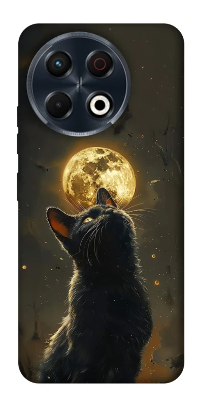 Чохол на TECNO Spark 30 Pro (KL7) Кіт під місяцем v2 фото 1 з 1