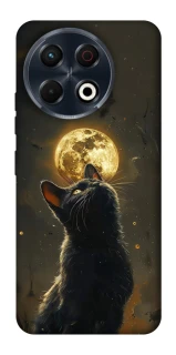 Чохол на TECNO Spark 30 Pro (KL7) Кіт під місяцем v2 фото 1 з 1