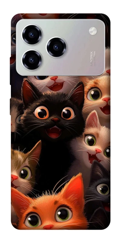Чохол на ZTE Blade A76 happy cats фото 1 з 1