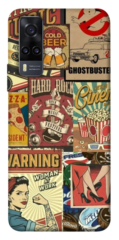 Чохол на Vivo Y31 Retro collage ver.2 фото 1 з 1