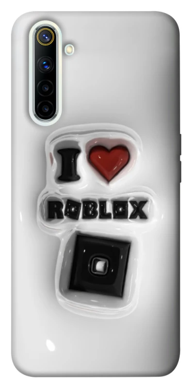 Чохол на Realme 6 I love Roblox фото 1 з 1