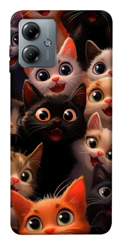 Чохол на Motorola Moto G14 happy cats фото 1 з 1