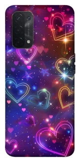 Чохол на Oppo A54 5G / A74 5G Drawn hearts фото 1 з 1