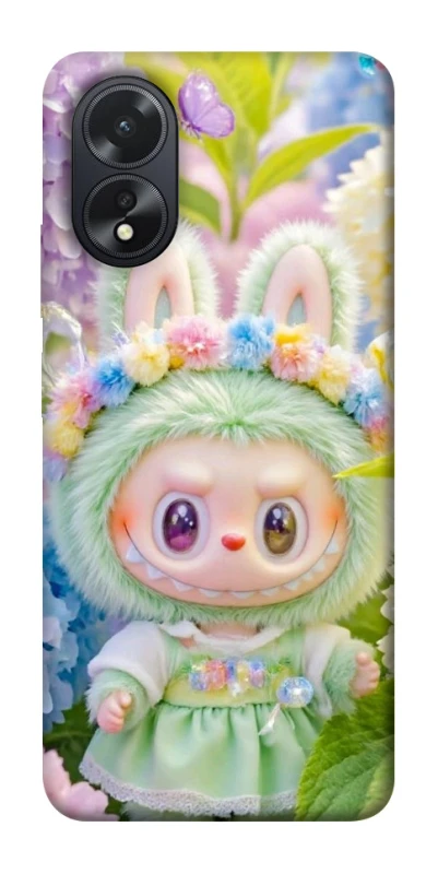 Чохол на Oppo A18 Labubu & Flowers ver.2 фото 1 з 1