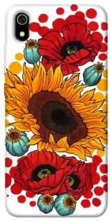 Чохол на Xiaomi Redmi 7A Соняшники та маки фото 1 з 1